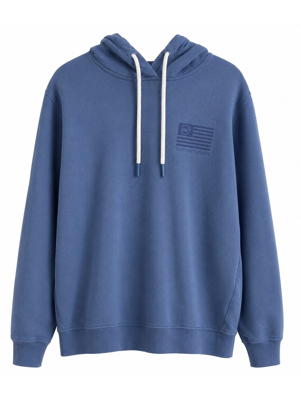 Vineyard Vines Blue Pullover Hoodie Whale Flag Coastal Preppy Sweatshirt S